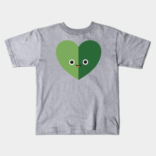 Green Love Nature Heart Kids T-Shirt